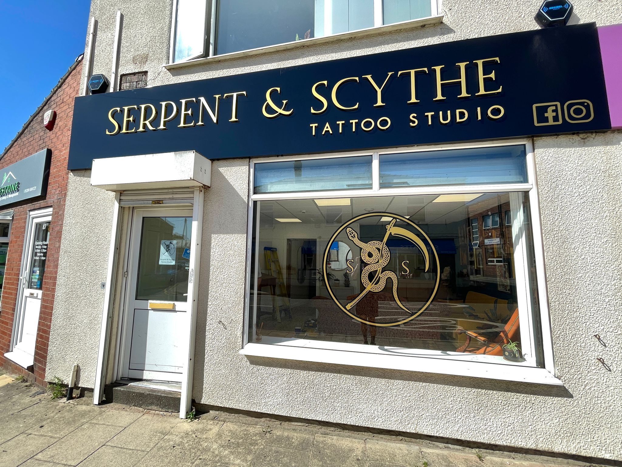 Bespoke Sign & Vinyl Serpent and Scythe